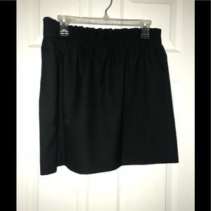 J. Crew Factory Black Wool Sidewalk Skirt